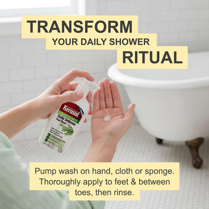 Kerasal Daily Defense Foot Wash – Refreshing Daily Foot Cleanser for Foot Care 12oz