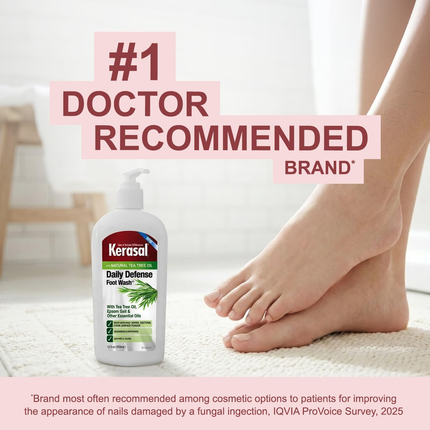 Kerasal Daily Defense Foot Wash – Refreshing Daily Foot Cleanser for Foot Care 12oz