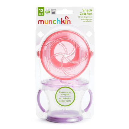 Munchkin Snack Catcher Toddler Cups 2-Pack – 9 oz Spill-Proof Snack Containers with Soft Flap Lids