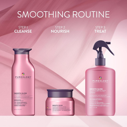 Pureology Smooth Gloss Silkmorphose Spray – Vegan Heat Activated Anti-Frizz Hair Treatment
