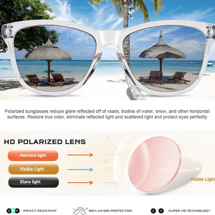 Sunglasses Womens Polarized Sunglasses for Women Trendy Designer Mirrored UV Protection Sun Glasses