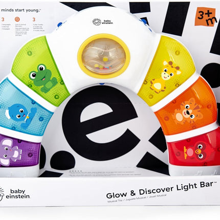Glow & Discover Light Bar Musical Toy, Activity Station, Sitting up and Tummy Time Toy, Color and Animal Learning Toy, Infant Ages 3 Months+