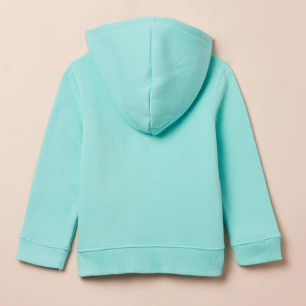 Girls and Toddlers' Fleece Zip-Up Hooded Sweatshirt with Lined Hood and Rib Knit Detail