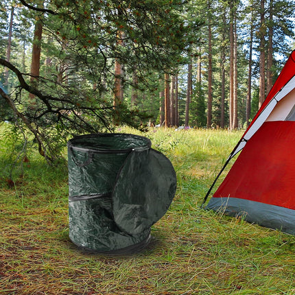 29.5-Gallon Pop up Outdoor Garbage Can - Collapsible Trash Can for Parties, Yard Waste, or Laundry - Camping Accessories by