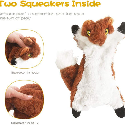Dog Squeak Toys, No Stuffing Plush Dogs Chew Toy Bundle for Small Medium Large Breed Chewer Tough Durable Squeaky Pet Fetch Puppy Teething Chewing Interactive to Keep Them Busy Best Birthday Gift