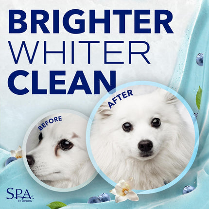 SPA Tear Stain Remover for Dogs | Blueberry Facial Shampoo | Odor Eliminator | Tearless | Whitening and Brightening | Made in USA | 8Oz.