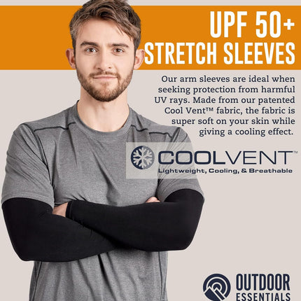 UV Sun Sleeves for Men & Women, Cooling Arm Sleeves UPF 50+ | Golf, Tattoo Cover Up, Sun Protection