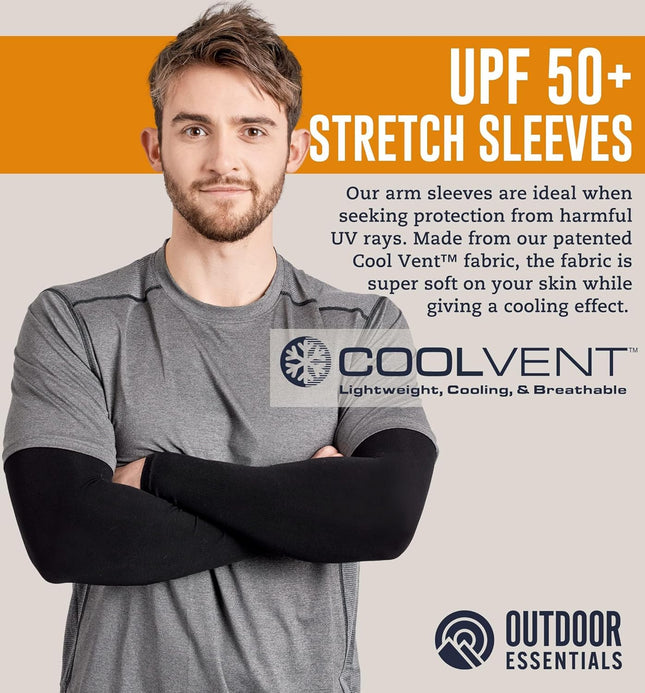 UV Sun Sleeves for Men & Women, Cooling Arm Sleeves UPF 50+ | Golf, Tattoo Cover Up, Sun Protection