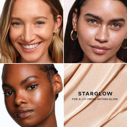 Glowy Super Gel - Hydrating Makeup Primer and Illuminating Glow Serum Enriched with Vitamin C and Squalane Oil - All-Over Liquid Highlighter Makeup for Instant Glass Skin - Starglow (1 Oz)