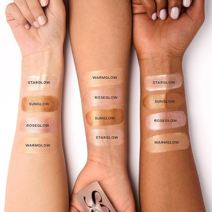 Glowy Super Gel - Hydrating Makeup Primer and Illuminating Glow Serum Enriched with Vitamin C and Squalane Oil - All-Over Liquid Highlighter Makeup for Instant Glass Skin - Starglow (1 Oz)