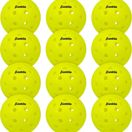 Franklin Sports X-40 Outdoor Pickleballs - Official Ball of USA Pickleball, APP Tour + US Open - Regulation Size