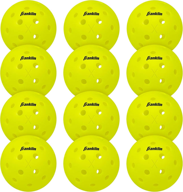 Franklin Sports X-40 Outdoor Pickleballs - Official Ball of USA Pickleball, APP Tour + US Open - Regulation Size