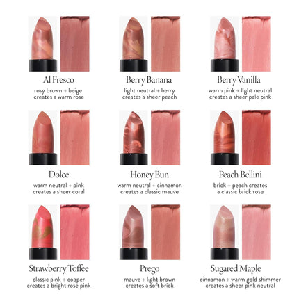 Italian Marble Sheer Lipstick - Berry Vanilla - Hydrating & Lightweight - Vitamin E & Caster Seed Oil - Cream Finish