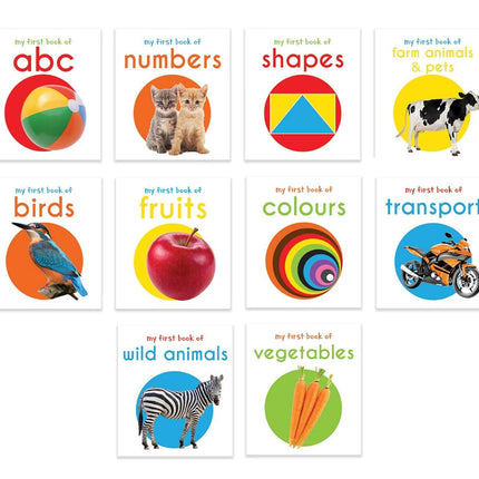 My First Library: Boxset of 10 Board Books for Kids