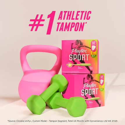 Sport Tampons Multipack (24Ct Regular/24Ct Super), Fragrance-Free - 48Ct | Tampons Regular and Super,  Tampon Multipack, Feminine Care with 360 Leak Defense