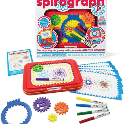 Jr. — Jumbo Sized Gears Classic Retro Toy for Spiral Drawing Art Design Toy Kit for Smaller Hands — for Kids Ages 3 and Up