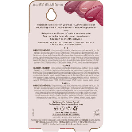 Lip Shimmer Nude Collection, Tinted Lip Balm Stick, Moisturizing for All Day Hydration with Natural Glowy Pigmented Finish & Buildable Color, 3 Warm Shades, Value Pack, 0.09 Oz., Three Tubes