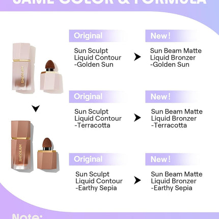 Sun Sculpt Cool Toned Liquid Contour Stick Long Lasting Cream Matte Bronzer Makeup - 05 Golden Sun