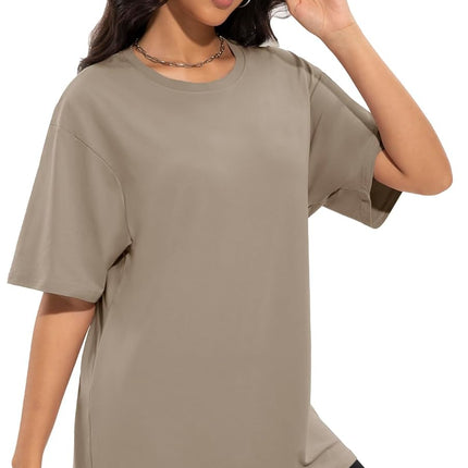 1/2/4 Pack Oversized Tshirts for Women, Loose Fit Crew Neck Summer Baggy Tops Workout Tees plus Size T Shirts