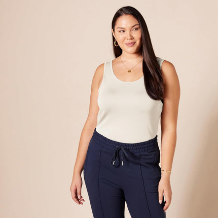 Women'S Slim-Fit Ribbed Scoop Neck Tank Tops