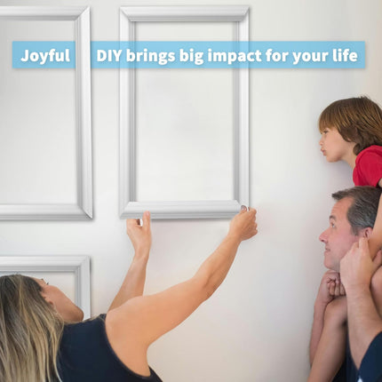 Pre-Cut Wall Molding Set of 6 Pcs, Ready-To-Assemble Wainscoting Panels for Interior Wall Décor Living Room Bedroom Accent Wall - Installed with Glue, 3 Top 3 Bottom