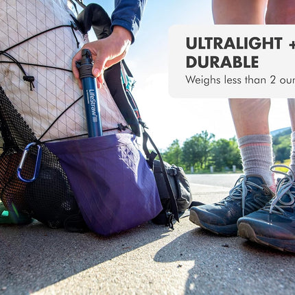 Personal Water Filter for Hiking, Camping, Travel, and Emergency Preparedness
