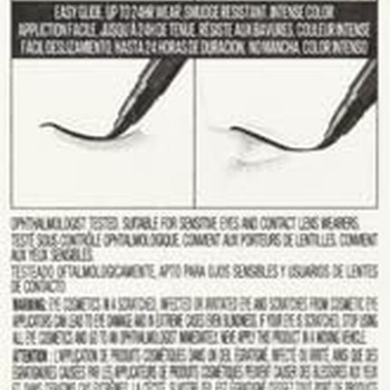 Maybelline Hyper Easy Liquid Pen No-Skip Eyeliner, Satin Finish, Waterproof Formula, Pitch Black, 0.018 Fl Oz