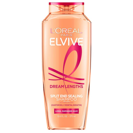 L'Oreal Paris Elvive Dream Lengths Super Detangling Conditioner with Fine Castor Oil and Vitamins B3 and B5 for Long, Damaged Hair, Instantly Detangles to Reduce Breakage with System, 28 Fl Ounce