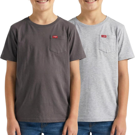 Boys T-Shirts – 2 Pack Boys Shirts for Baby Toddler Teen Boys, Soft Cotton Pocket T-Shirt for Everyday Wear, School