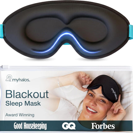 ® Sleep Mask for Men and Women, 3D Blackout Eye Masks for Sleep | Sleeping Mask, Blindfold, Zero Pressure, Breathable, Side Sleepers &Eyelash Friendly, Night & Travel Eye Mask (Black)