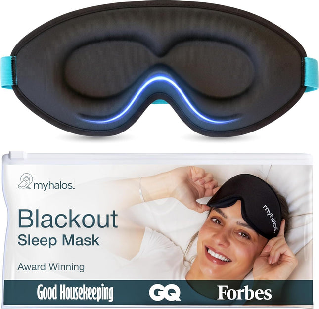 ® Sleep Mask for Men and Women, 3D Blackout Eye Masks for Sleep | Sleeping Mask, Blindfold, Zero Pressure, Breathable, Side Sleepers &Eyelash Friendly, Night & Travel Eye Mask (Black)