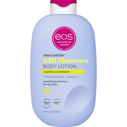 Shea Better Body Lotion Vanilla Cashmere, 24-Hour Moisture Skin Care, Lightweight & Non-Greasy, Natural Shea, Vegan, Vanilla Body Lotion, 16 Fl Oz