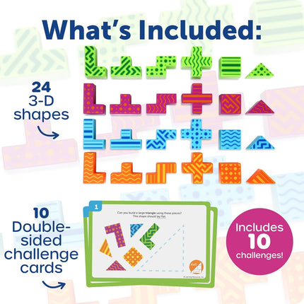 STEM Explorers Brainometry - 3D Puzzle Games for Kids, Kids Travel Games, Brain Teaser Puzzles, Pattern Memory Game, Brain Game Toys, Classroom Toys, 5 Year Old Boy and Girl Gifts