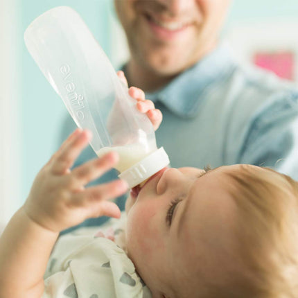 Feeding Classic Tinted Plastic Standard Neck Bottles for Baby, Infant and Newborn, Pink/Lavender/Teal, 8 Oz, 12 Bottles