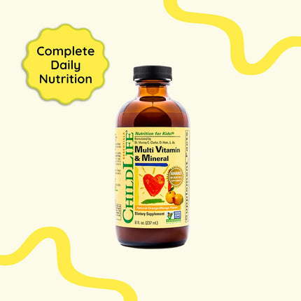 Kids Multivitamin & Mineral - Vitamins for Kids, Liquid Multivitamin Supplement for Toddler & Baby Wellness - Natural Orange & Mango Flavor, 8 Fl Oz (Pack of 1)