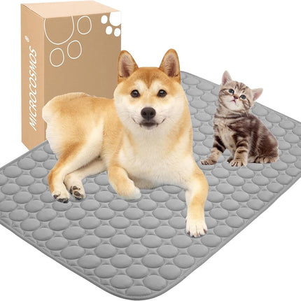 Summer Cooling Mat & Sleeping Pad- Water Absorption Top, Materials Safe, Easy Carry, EZ Clean. Keep Cooling for Pets, Kids and Adults.(Dark Grey, 28" X 22")