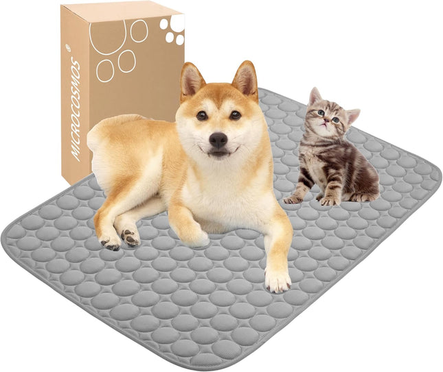 Summer Cooling Mat & Sleeping Pad- Water Absorption Top, Materials Safe, Easy Carry, EZ Clean. Keep Cooling for Pets, Kids and Adults.(Dark Grey, 28" X 22")
