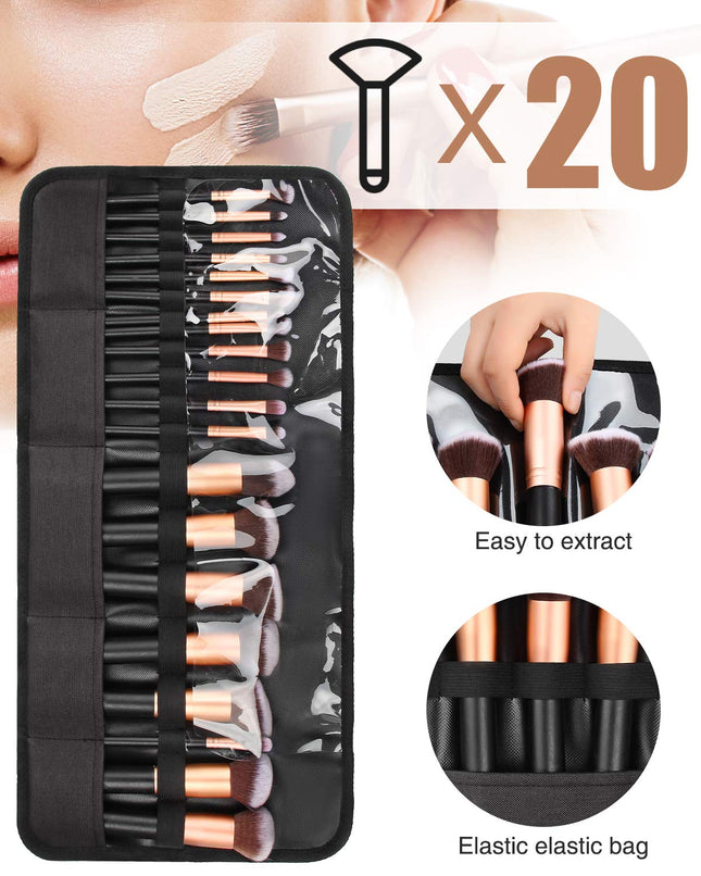 Makeup Brush Holder,Makeup Brush Organizer,Travel Makeup Brushes Bag Cosmetic Bags Pouch for Women Cosmetic Brushes Makeup Artist -Brushes Not Included