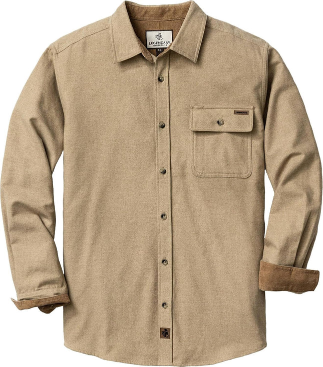 Mens Long Sleeve Button down 100% Cotton Flannel Shirt