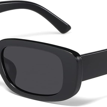 Rectangle Sunglasses for Women Men Trendy Y2K Retro 90S Sun Glasses UV Protection Cool Square Frame