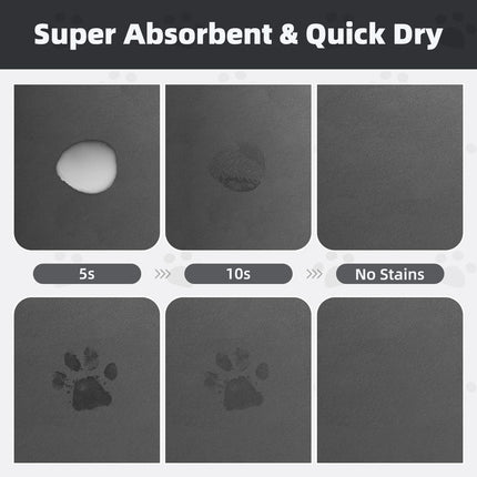 Pet Feeding Mat-Absorbent Dog Mat for Food and Water Bowl-No Stains Easy Clean Dog Food Mat-Quick Dry Water Dispenser-Puppy Supplies Accessories