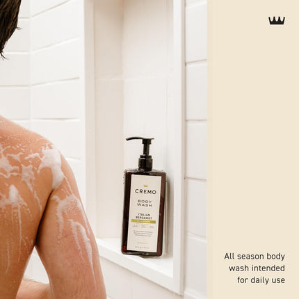 Rich-Lathering Italian Bergamot Body Wash for Men, 32 Fl Oz