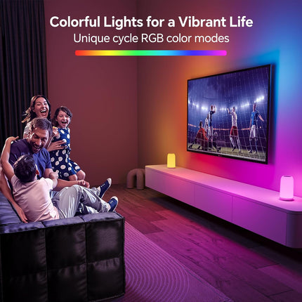 Touch Bedside Table Lamp, [Sleek Design & RGB Mode] 3 Way Dimmable Small Lamp for Bedroom, LED Lamp with Warm White Lights, Multi-Color Smart Nightstand Light for Living Room Home Gifts