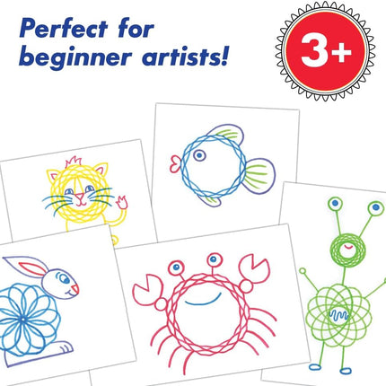 Jr. — Jumbo Sized Gears Classic Retro Toy for Spiral Drawing Art Design Toy Kit for Smaller Hands — for Kids Ages 3 and Up