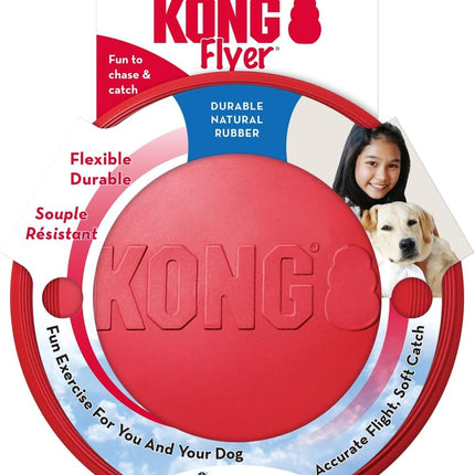 Flyer - Durable Dog Toy for Outdoor Playtime - Natural Rubber Flying Disc, Dog Toy for Fetch - Safer Disc for Healthy Activity - for Medium/Large Dogs