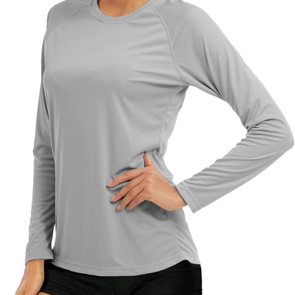 Women'S Long Sleeve Shirts UPF 50+ Sun Protection Shirts for Hiking Fishing Workout Rash Guard