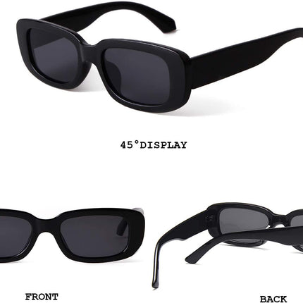 Rectangle Sunglasses for Women Retro Driving Glasses 90’S Vintage Fashion Narrow Square Frame UV400 Protection