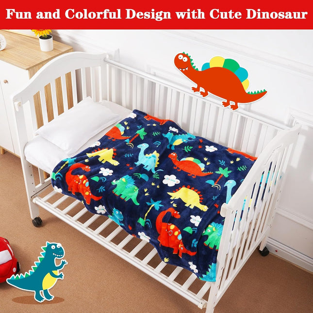 Toddler Blanket for Boys and Girls, Plush and Thick Dinosaur Blanket Birthday Gifts for Toddler and Baby (Dinosaur, 30X40 Inches)