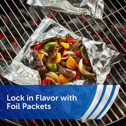 Wrap Everyday Strength Aluminum Foil Roll, Freezer Safe and Grill Safe, Great for Foil Packets and Home Cooking, 12 Inches Wide, 200 Total Sq. Ft.