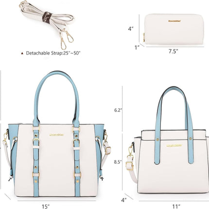 3PCS Purses for Women Tote Bag and Wallet Set Shoulder Satchel Handbags